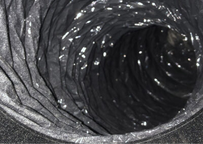 Clean air duct with a smooth, dust-free surface, revealing a clear and tidy inner space.